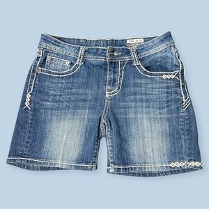 Y2K Rose Royce Premium Sarah Shorts Low Waist Rhinestone Stud Size 29 9/10